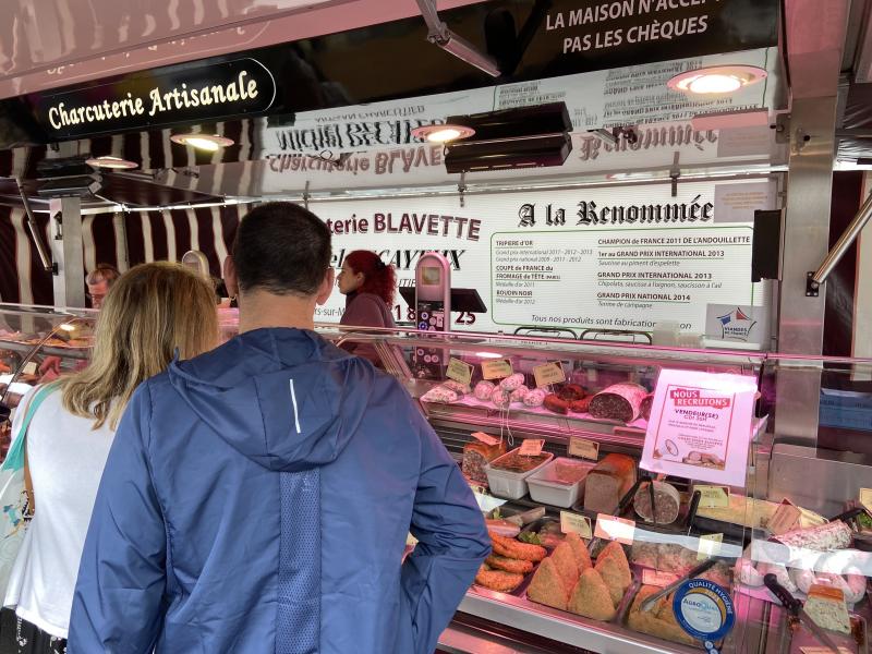 Charcuterie Blavette sur le marché de Trouville sur Mer