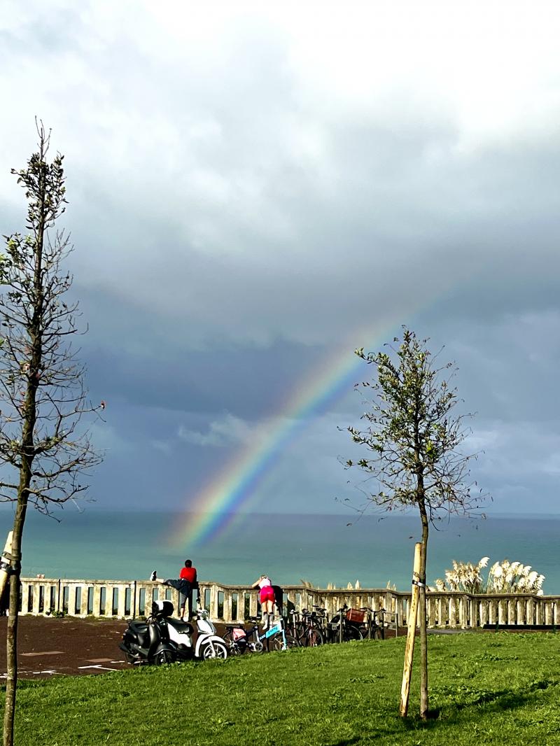 Pluie et soleil à Biarritz